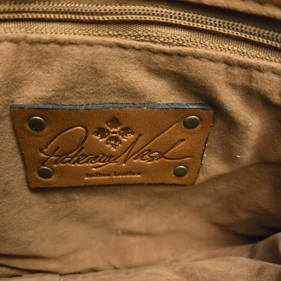 Patricia Nash Cassini Tooled Leather Wristlet Clutch Florence Brown - Picture 5 of 9